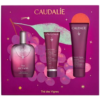 Zestaw Caudalie The des Vignes, orzeźwiająca woda, 50 ml + prezent: żel pod prysznic, 50 ml + krem do rąk, 30 ml - zdjęcie produktu