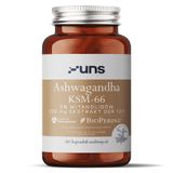 UNS Ashwagandha KSM-66 + Bioperine, 60 kapsułek UNS Ashwagandha KSM-66 + Bioperine, 60 kapsułek - miniaturka zdjęcia produktu