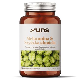 UNS Melatonina & Szyszka Chmielu, 60 kapsułek - zdjęcie produktu