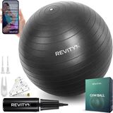 Revity Gym Ball, piłka do ćwiczeń, PVC, antypoślizgowa, 55–75 cm, czarna, zestaw z pompką, 1 sztuka - miniaturka zdjęcia produktu
