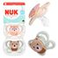 NUK Perfect Match, smoczek uspokajający, 0-6 miesięcy, silikonowy, anatomiczny, Lis i Miś, 2 sztuki - 1 NUK Perfect Match, smoczek uspokajający, 0-6 miesięcy, silikonowy, anatomiczny, Lis i Miś, 2 sztuki - miniaturka zdjęcia produktu