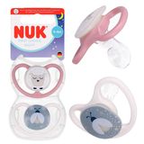 NUK Perfect Match, smoczek uspokajający Night, świecący w ciemności, 0-6 miesięcy, silikonowy, anatomiczny, Owca, 2 sztuki - miniaturka zdjęcia produktu