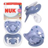 NUK First Choice Classic Day & Night, smoczek uspokajający, 6-18 miesięcy, silikonowy, anatomiczny, 2 sztuki - miniaturka zdjęcia produktu