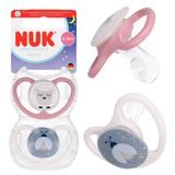 NUK Perfect Match Air Night, smoczek uspokajający, świecący w ciemności, 6-18 miesięcy, silikonowy, anatomiczny, Owca, 2 sztuki - miniaturka zdjęcia produktu