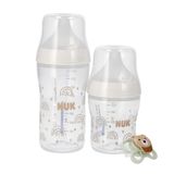 NUK Perfect Match, zestaw startowy dla noworodka, 2 butelki antykolkowe i smoczek, Tęcza, od urodzenia, 150 ml i 260 ml - miniaturka zdjęcia produktu