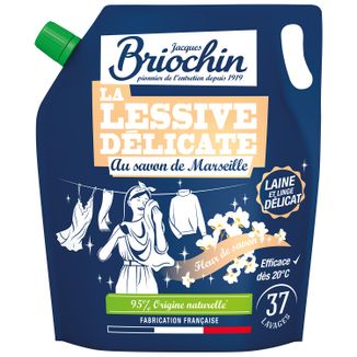 Briochin, koncentrat do prania, tkaniny delikatne, mydło marsylskie, zapas, 1,7 l Briochin, koncentrat do prania, tkaniny delikatne, mydło marsylskie, zapas, 1,7 l - zdjęcie produktu