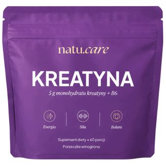 Natu.Care Kreatyna + B6, porzeczka-winogrono, 372 g - zdjęcie produktu