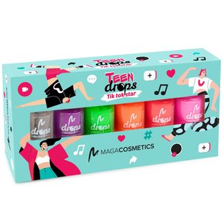 Maga Cosmetics Teen Drops, zestaw lakierów do paznokci, Tik Tok Star V.01, 6 x 6 ml - zdjęcie produktu