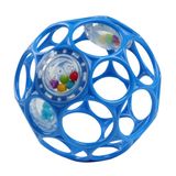 Oball, piłka z grzechotką, 10 cm, niebieska, od urodzenia, 1 sztuka - miniaturka zdjęcia produktu