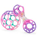 Oball, zestaw upominkowy Delightful Duo, piłka i grzechotka handelek, od urodzenia - miniaturka zdjęcia produktu