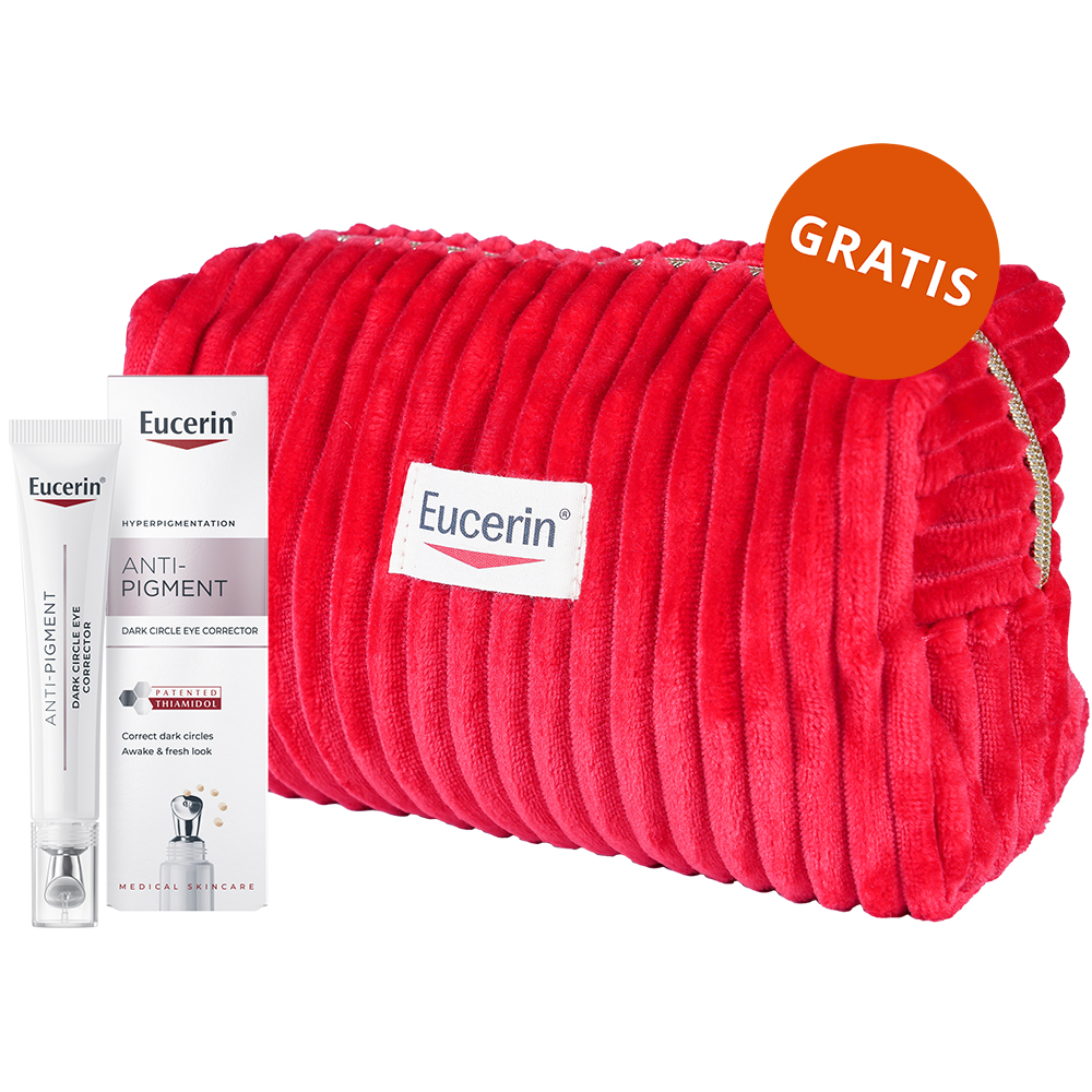 Крем для кожи вокруг глаз Eucerin Anti-Pigment против темных кругов, с тиамидолом, 15 мл и косметичка