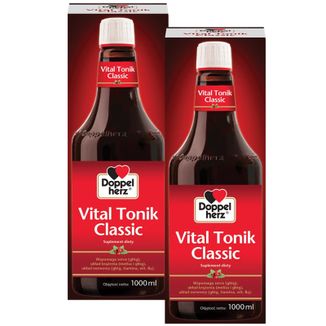 Zestaw Doppelherz aktiv Vital Tonik Classic, bez alkoholu, 2 x 1000 ml Zestaw Doppelherz aktiv Vital Tonik Classic, bez alkoholu, 2 x 1000 ml - zdjęcie produktu