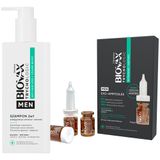 Zestaw L'Biotica Biovax Trychologic Wypadanie i Gęstość Exo-Ampoules, kuracja dla mężczyzn, 7 x 5 ml + szampon 2w1 do włosów i zarostu dla mężczyzn, 200 ml - miniaturka zdjęcia produktu