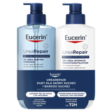Zestaw Eucerin Urearepair, żel do mycia ciała z 5% mocznikiem, 400 ml + emulsja do ciała z mocznikiem 10% do skóry bardzo suchej i szorstkiej, 400 ml - miniaturka zdjęcia produktu