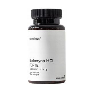Sundose Berberyna HCL Forte, 60 kapsułek Sundose Berberyna HCL Forte, 60 kapsułek - zdjęcie produktu