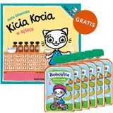 Zestaw BoboVita Kicia Kocia Mus w tubce, gruszka, banan, morela, 6 x 100 g + Kicia Kocia w aptece, książeczka dla dzieci gratis - miniaturka zdjęcia produktu