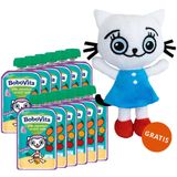 Zestaw BoboVita Kicia Kocia Mus w tubce, jabłko, mango, pomarańcza, 12 x 100 g + maskotka gratis - miniaturka zdjęcia produktu