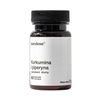 Sundose Kurkumina i Piperyna, 60 kapsułek - zdjęcie produktu