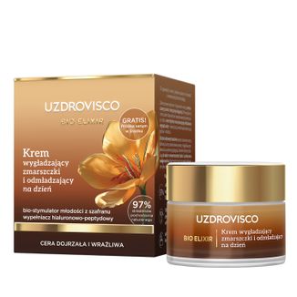 Uzdrovisco Bio Elixir, krem wygładzający zmarszczki i odmładzający, na dzień, 50 ml Uzdrovisco Bio Elixir, krem wygładzający zmarszczki i odmładzający, na dzień, 50 ml - zdjęcie produktu