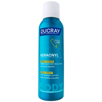 Ducray Keracnyl, wysuszający spray do ciała przeciw niedoskonałościom, 150 ml - zdjęcie produktu