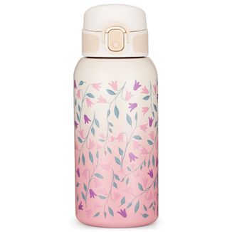 Petite&Mars, bidon/butelka termiczna ze stali nierdzewnej ze słomką, Delicate Flowers, od 3 lat, 500 ml - zdjęcie produktu