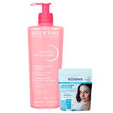 Zestaw Bioderma Sensibio Gel Moussant, łagodzący żel micelarny do mycia twarzy, 500 ml + mini produkty Bioderma Hydrabio Odkryj i Testuj - miniaturka zdjęcia produktu