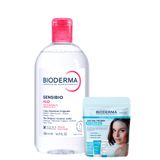 Zestaw Bioderma Sensibio H2O, woda micelarna, skóra wrażliwa, 500 ml + mini produkty Bioderma Hydrabio Odkryj i Testuj - miniaturka zdjęcia produktu
