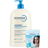 Zestaw Bioderma Atoderm Creme de douche, żel pod prysznic do mycia twarzy i ciała, 1 l + mini produkty Bioderma Hydrabio Odkryj i Testuj - miniaturka zdjęcia produktu