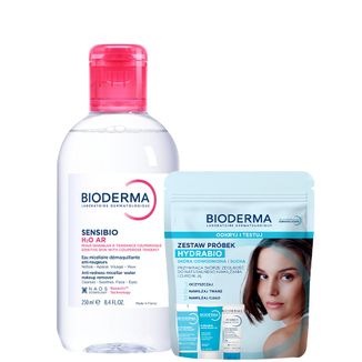 Zestaw Bioderma Sensibio H2O AR, woda micelarna, skóra wrażliwa i naczynkowa, 250 ml + mini produkty Bioderma Hydrabio Odkryj i Testuj - zdjęcie produktu