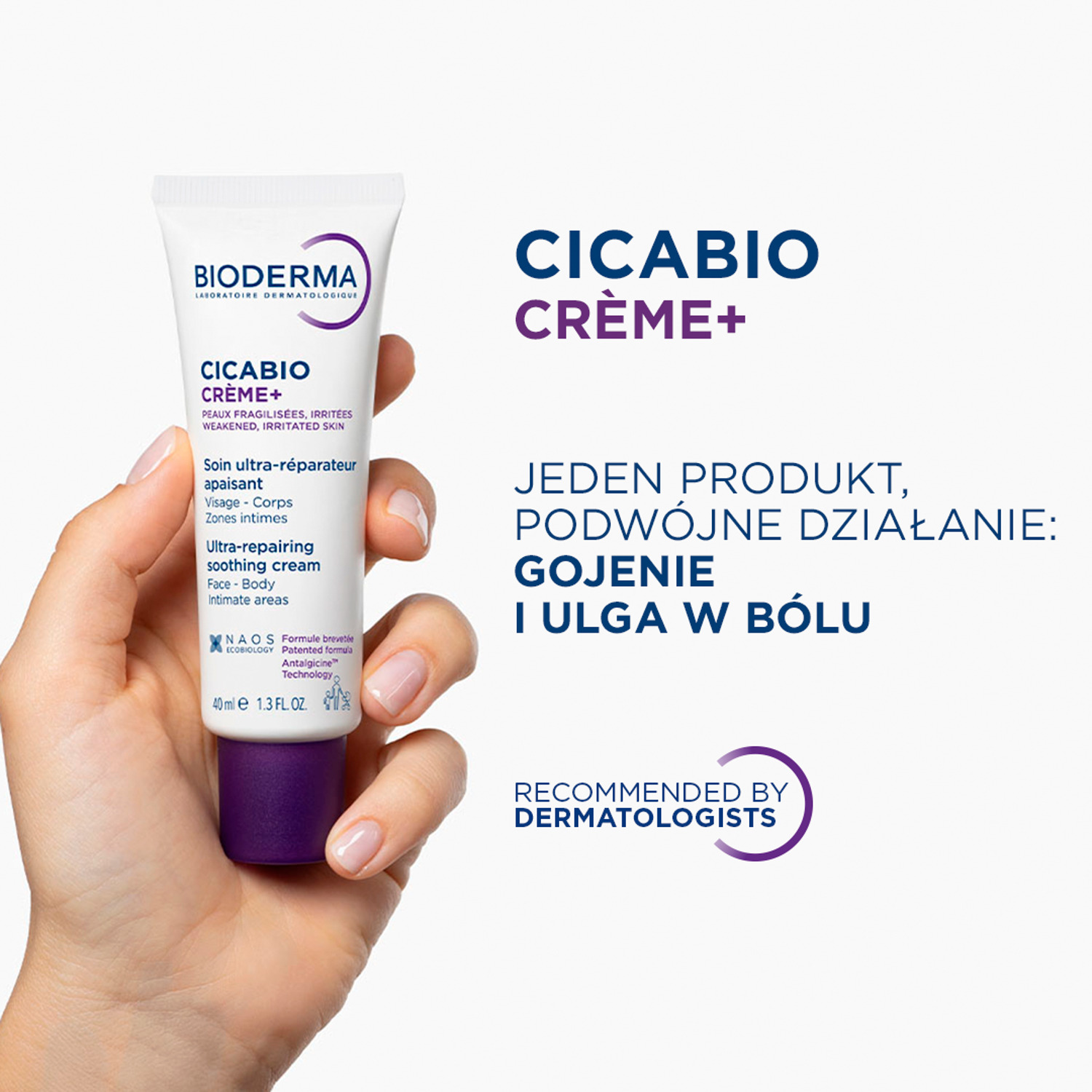 Набор Bioderma: крем Cicabio Creme+ 40 мл и миниатюры Hydrabio — фото 3
