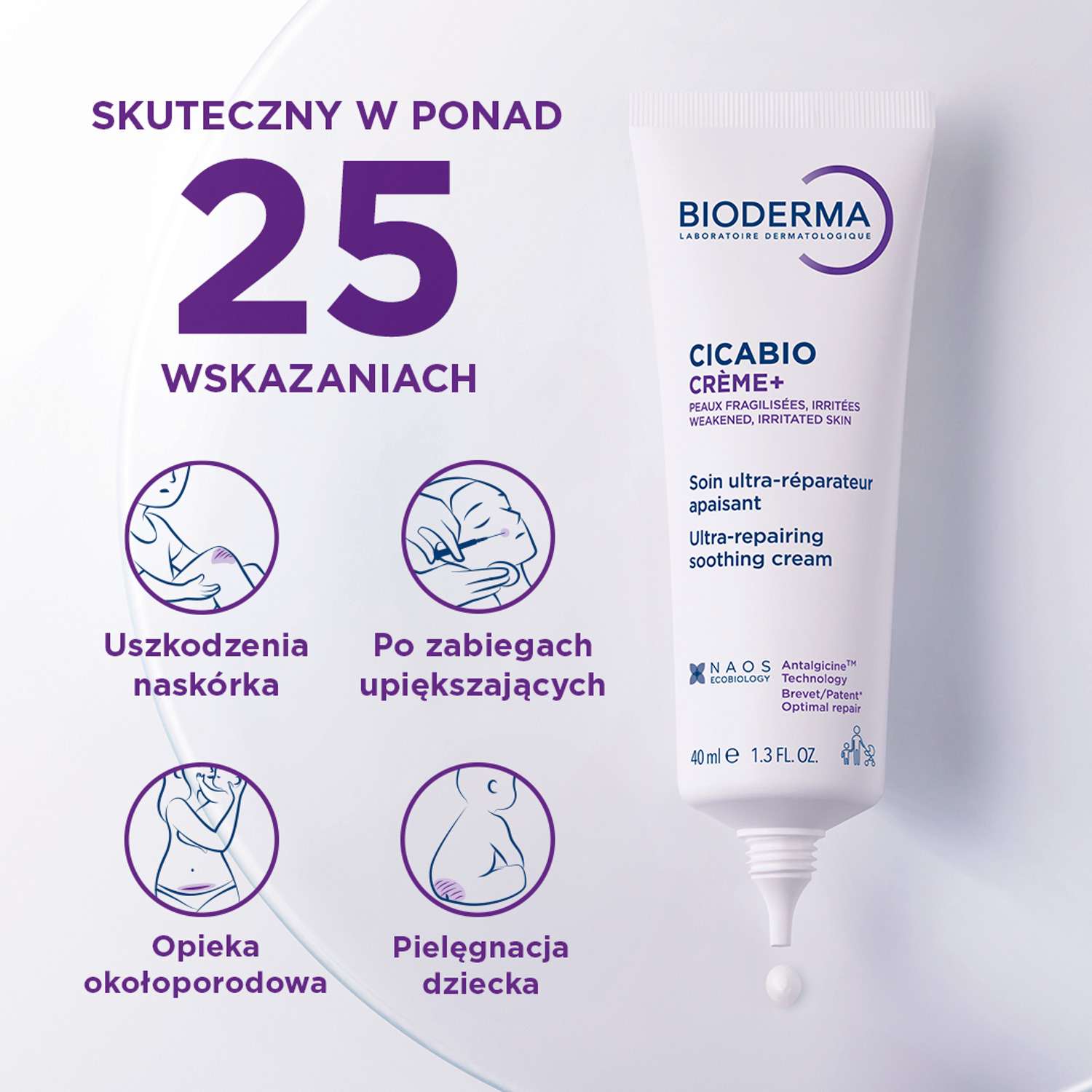 Набор Bioderma: крем Cicabio Creme+ 40 мл и миниатюры Hydrabio — фото 4