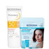 Zestaw Bioderma Photoderm AR, ochronny krem tonujący, SPF 50+, 30 ml + mini produkty Bioderma Hydrabio Odkryj i Testuj - miniaturka zdjęcia produktu