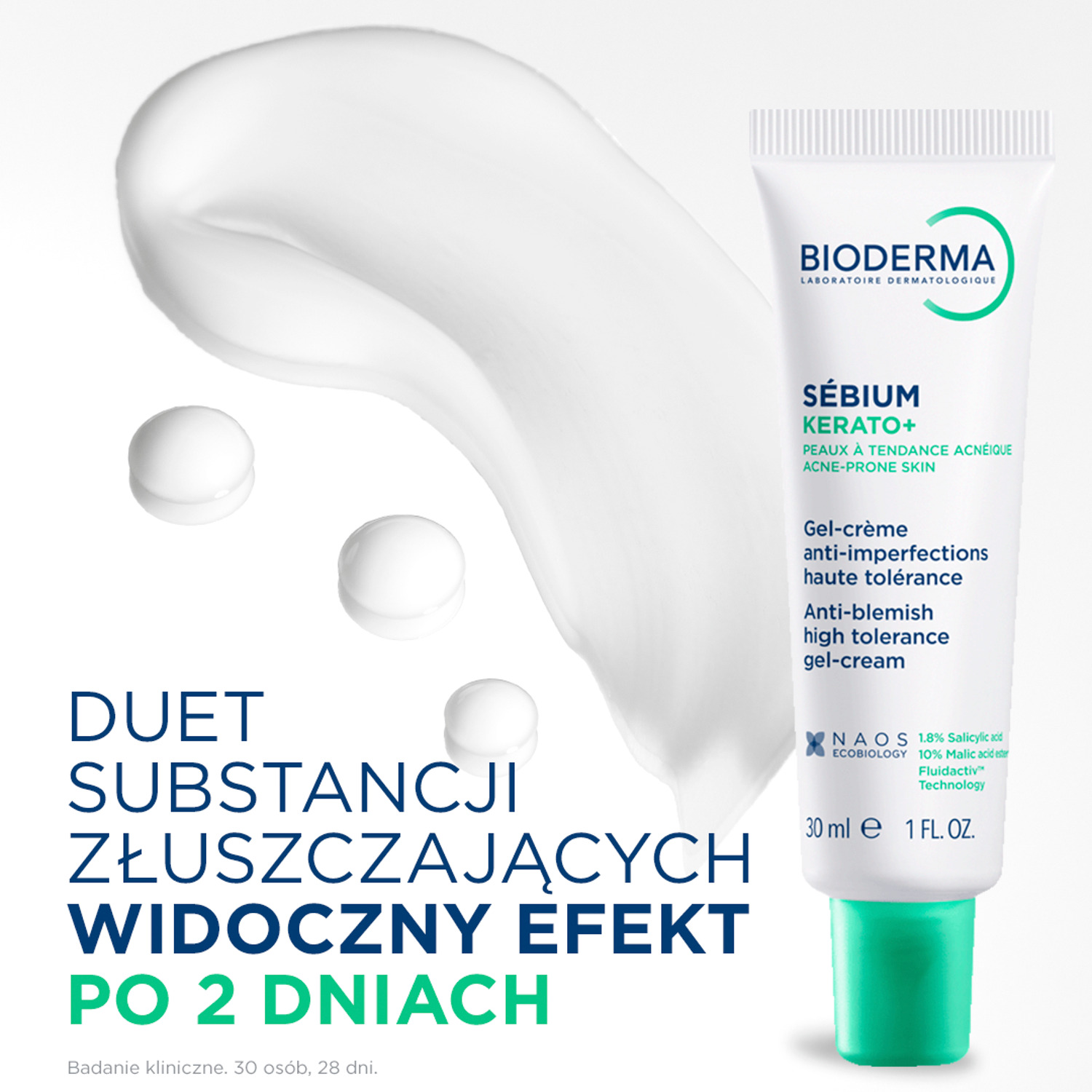 Набор Bioderma: гель-крем Sebium Kerato+ против несовершенств 30 мл и миниатюры Hydrabio — фото 5