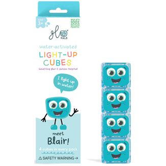 Glo Pals Blair, kostki sensoryczne świecące w wodzie, turkusowe, 4 sztuki - zdjęcie produktu