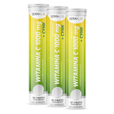 Zestaw SEMA Lab Witamina C 1000 mg + Cynk, smak cytrynowy, 3 x 20 tabletek musujących - miniaturka zdjęcia produktu