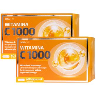 Zestaw SEMA Lab Witamina C 1000, 2 x 60 kapsułek - zdjęcie produktu