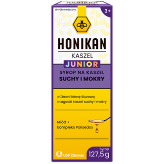 Honikan Kaszel Junior, syrop dla dzieci od 3 lat, 127,5 g - zdjęcie produktu