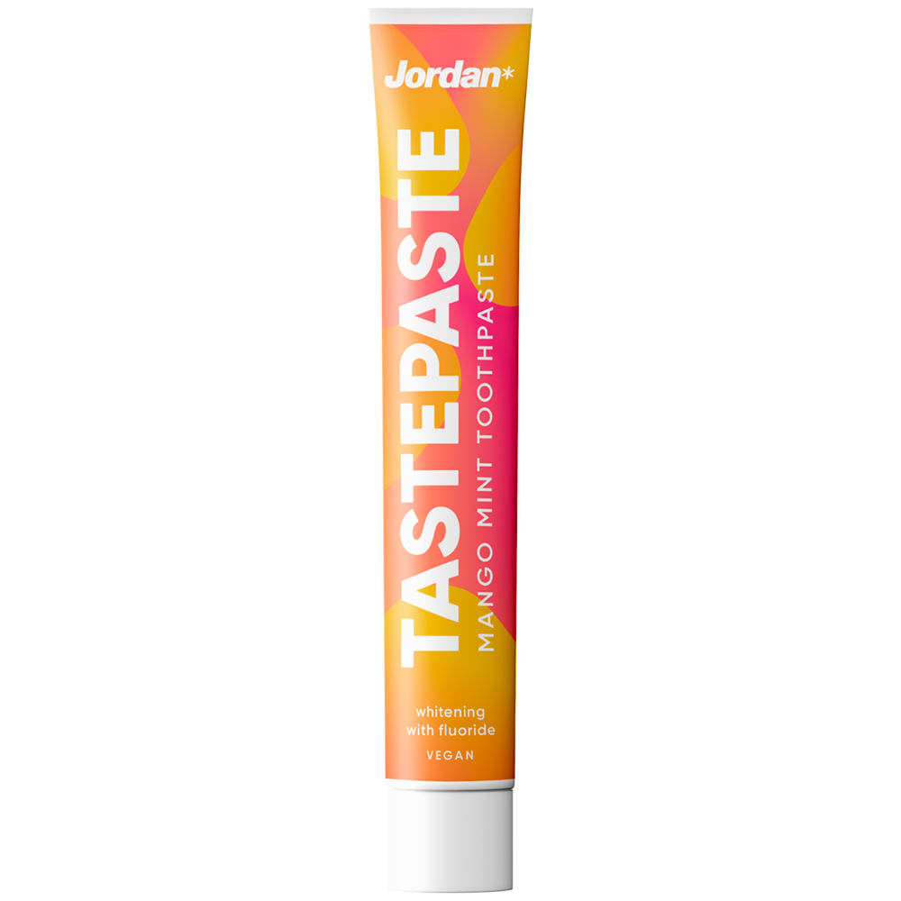 Jordan Jordan Tastepaste, Zahnpasta, mango und Minze, 50 ml — Inhaltsstoffe und Bewertung