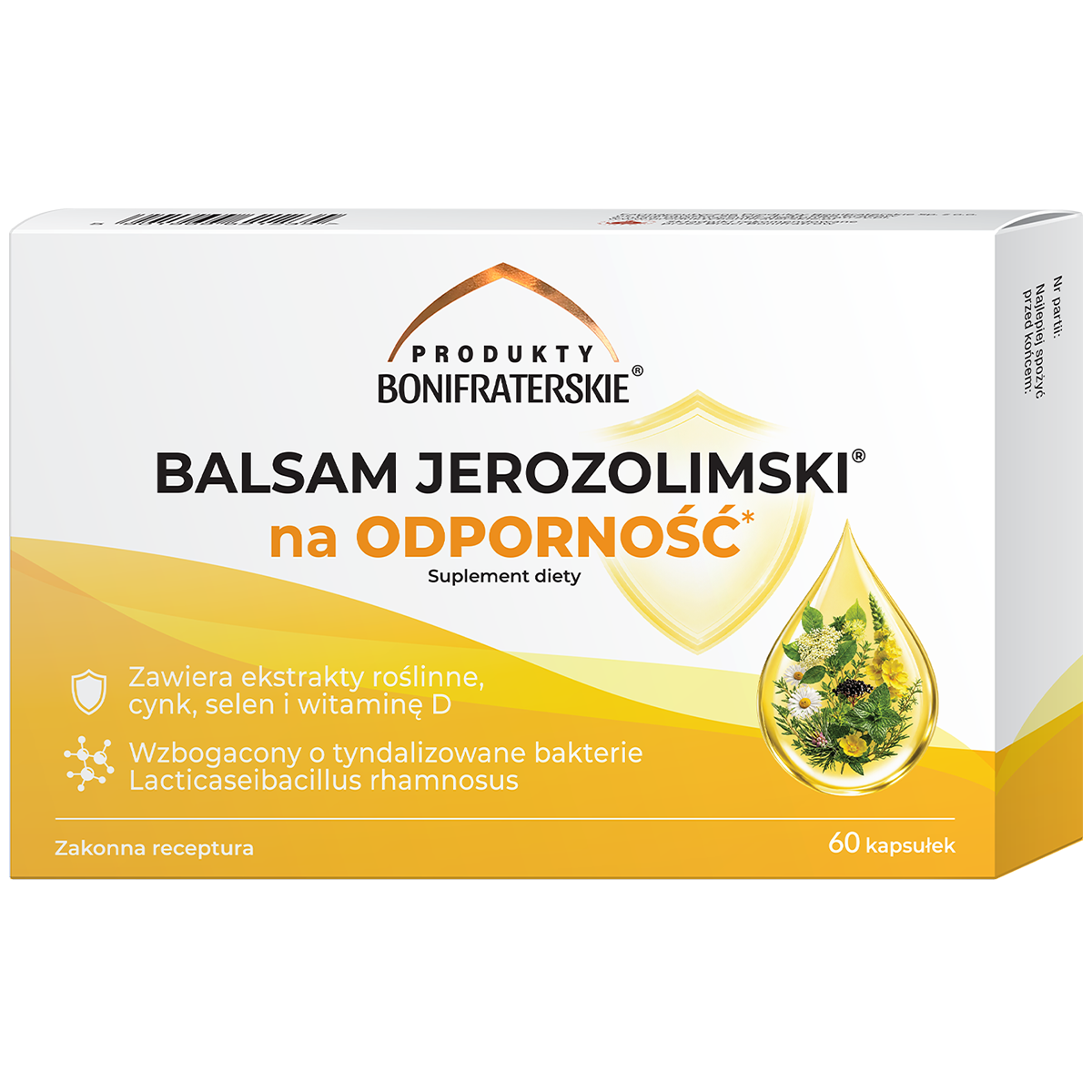 Nieznana Produkty Bonifraterskie Balsam Jerozolimski na odporność, 60 kapsułek
