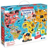 CzuCzu Puzzle małego odkrywcy Zwierzęta świata, puzzle edukacyjne dla dzieci, od 4 lat, 60 elementów - miniaturka zdjęcia produktu