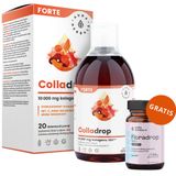 Aura Herbals Colladrop Forte, kolagen morski HM 10000 mg, 500 ml + Floradrop Femi Probiotyk, 20 kapsułek gratis - miniaturka zdjęcia produktu