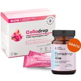 Aura Herbals Colladrop Glow Kolagen 5000 mg, 30 saszetek + Floradrop Femi Probiotyk, 20 kapsułek gratis - miniaturka zdjęcia produktu