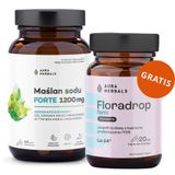 Aura Herbals Maślan Sodu Forte 1200 mg, 60 kapsułek + Floradrop Femi Probiotyk, 20 kapsułek gratis - miniaturka zdjęcia produktu