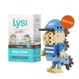 Lysi Junior Omega 3 Perełki, smak gumy balonowej, 60 kapsułek do żucia + Marioinex Mini Waffle, klocki, dorsz gratis - miniaturka zdjęcia produktu