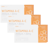 Zestaw SEMA Lab Witamina A+E 2500 j.m. + 20 mg, 3 x 30 kapsułek miękkich Zestaw SEMA Lab Witamina A+E 2500 j.m. + 20 mg, 3 x 30 kapsułek miękkich - miniaturka zdjęcia produktu