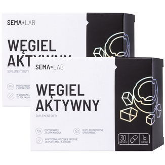 Zestaw SEMA Lab Węgiel Aktywny, 2 x 30 kapsułek - zdjęcie produktu
