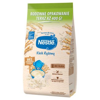 Nestle Kleik ryżowy, bezmleczny, bezglutenowy, bez dodatku cukru, po 6 miesiącu, 400 g - zdjęcie produktu