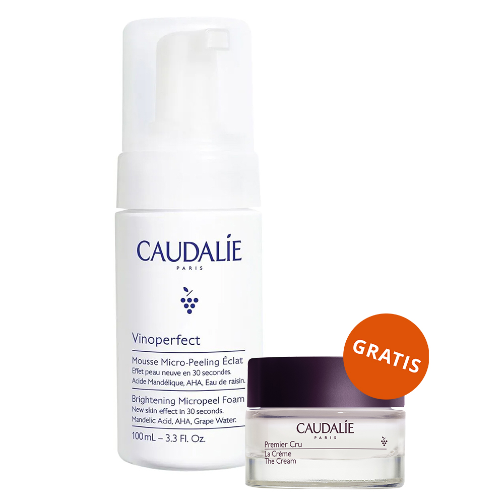 Nieznana Caudalie Vinoperfect Bright Micropeel, pianka mikropilingująca, 100 ml + krem do twarzy, 15 ml gratis