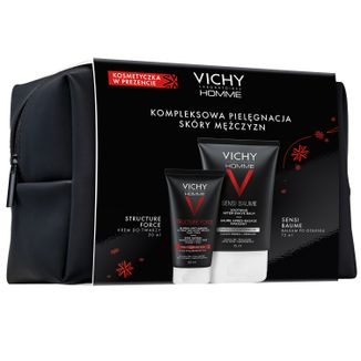 Zestaw Vichy Homme Structure Force, krem do twarzy dla mężczyzn, 50 ml + Sensi Baume Mineral Ca, kojący balsam po goleniu, 75 ml Zestaw Vichy Homme Structure Force, krem do twarzy dla mężczyzn, 50 ml + Sensi Baume Mineral Ca, kojący balsam po goleniu, 75 ml - zdjęcie produktu