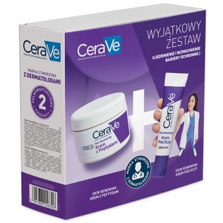 Zestaw CeraVe Skin Renewing, krem do twarzy z peptydami, 48 ml + krem pod oczy, 14 ml Zestaw CeraVe Skin Renewing, krem do twarzy z peptydami, 48 ml + krem pod oczy, 14 ml - zdjęcie produktu